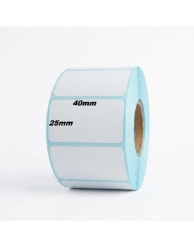 Thermal labels roll size 40x25mm (1000 labels/roll)
